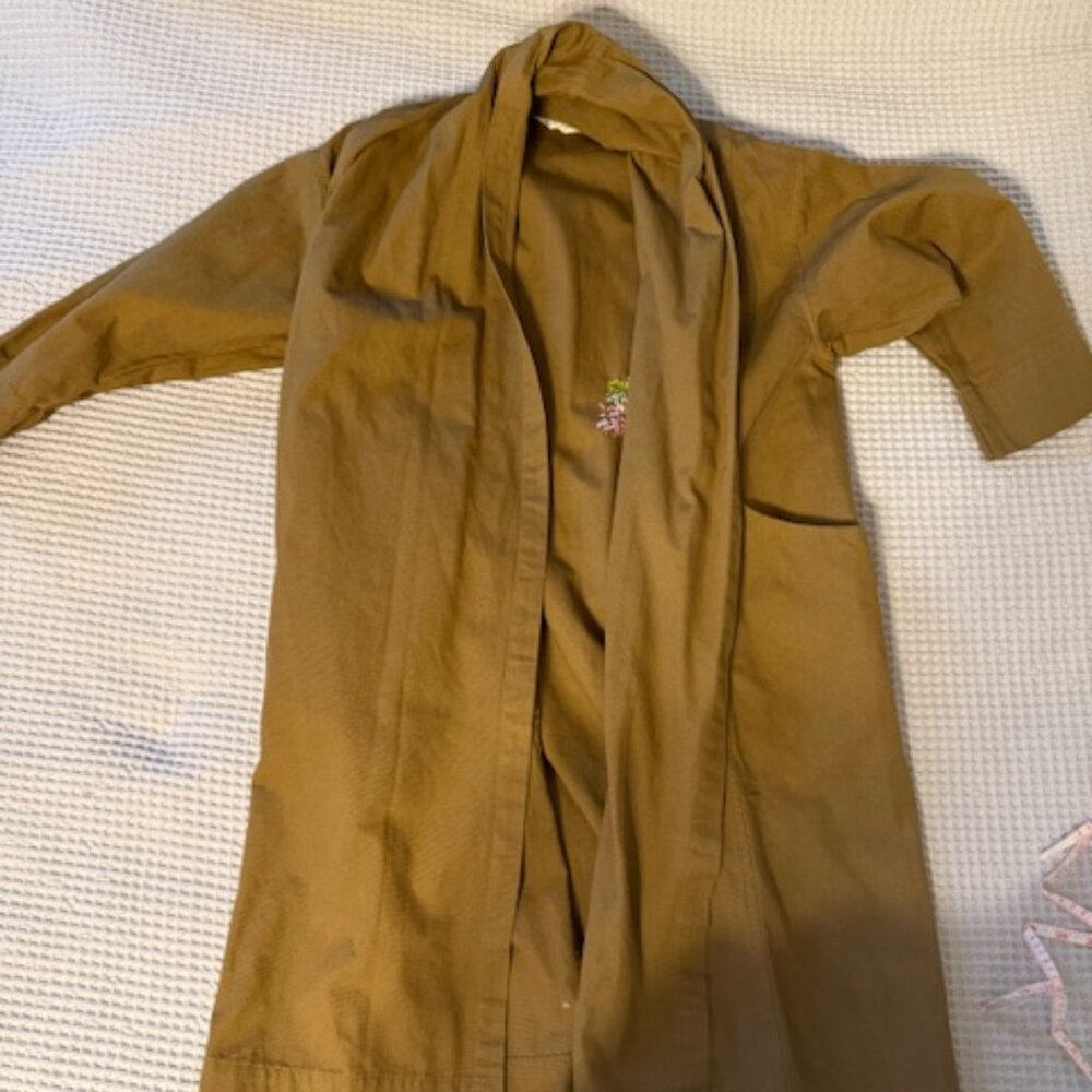 Elizabeth Suzann Embroidered Clyde Trench in Upcycled Cotton Canvas (Zero Waste)